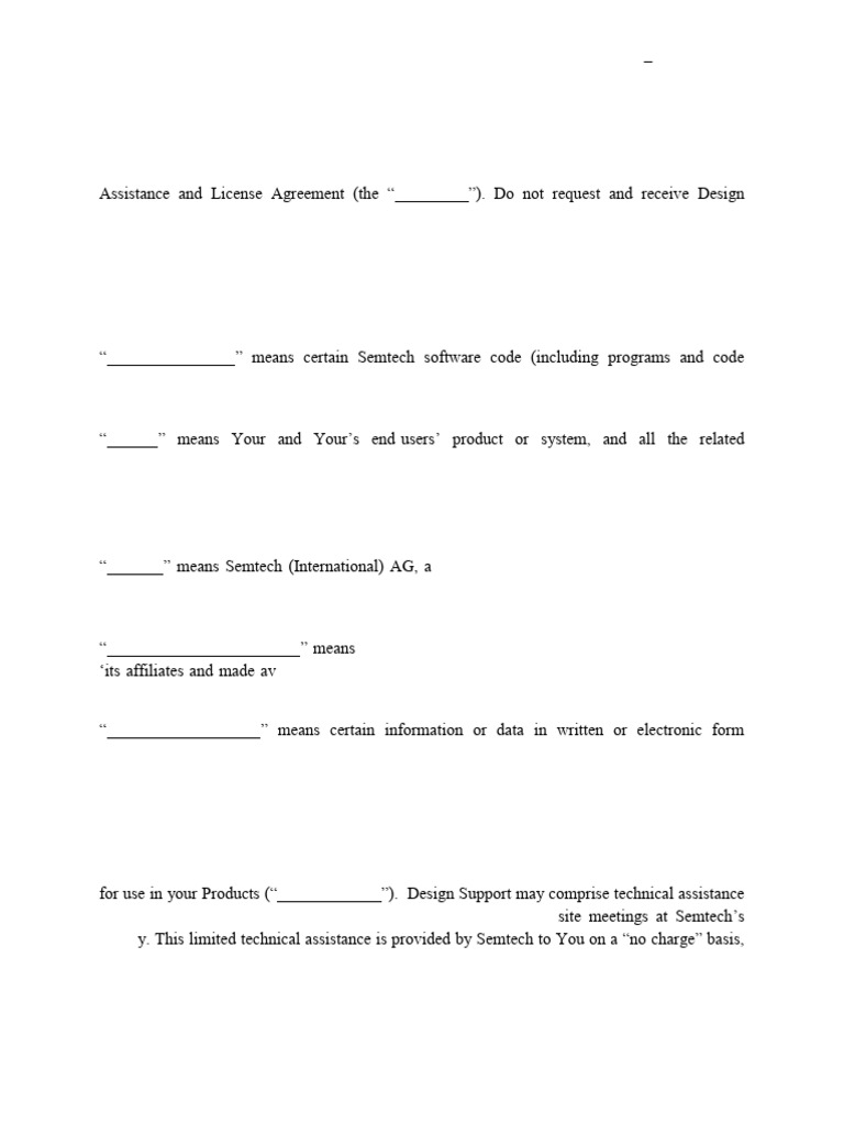 Technical Assistance Information and Software License | PDF | Indemnity ...
