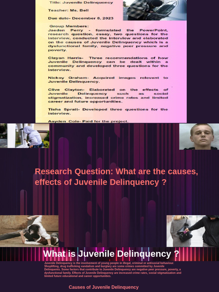 Causes and Effects of Juvenile Delinquency | PDF | Juvenile Delinquency ...