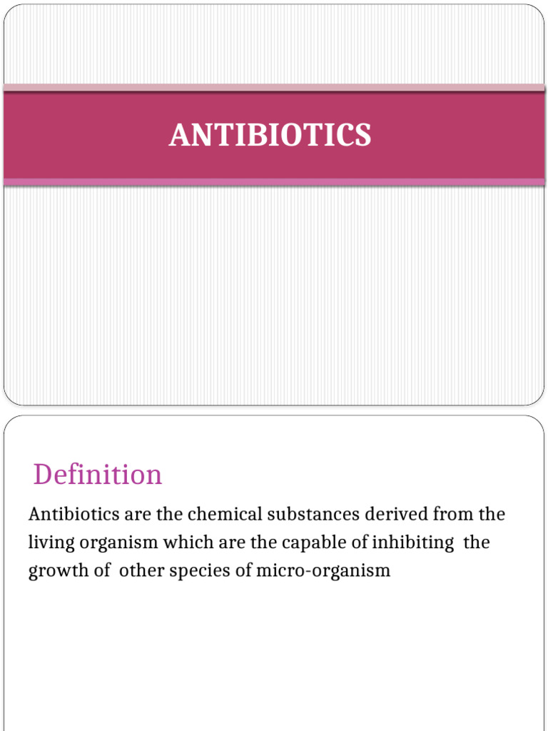 Antibiotics | PDF | Penicillin | Medical Specialties