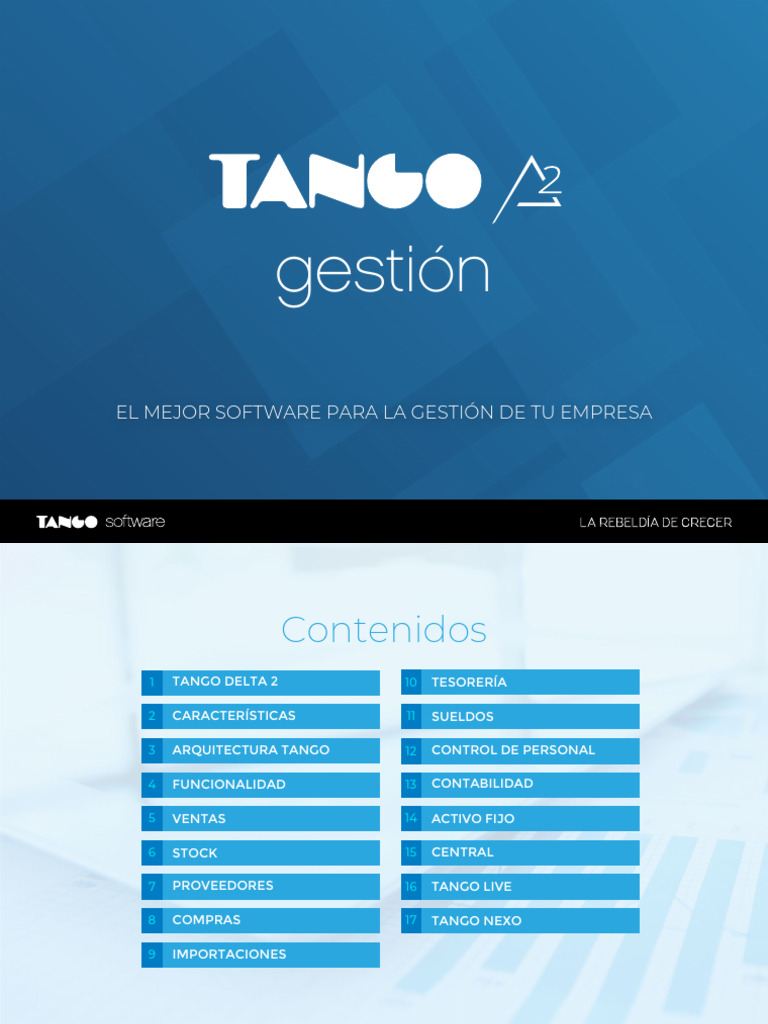 Software Tango para Gestión Empresarial | PDF | Contabilidad | Software ...
