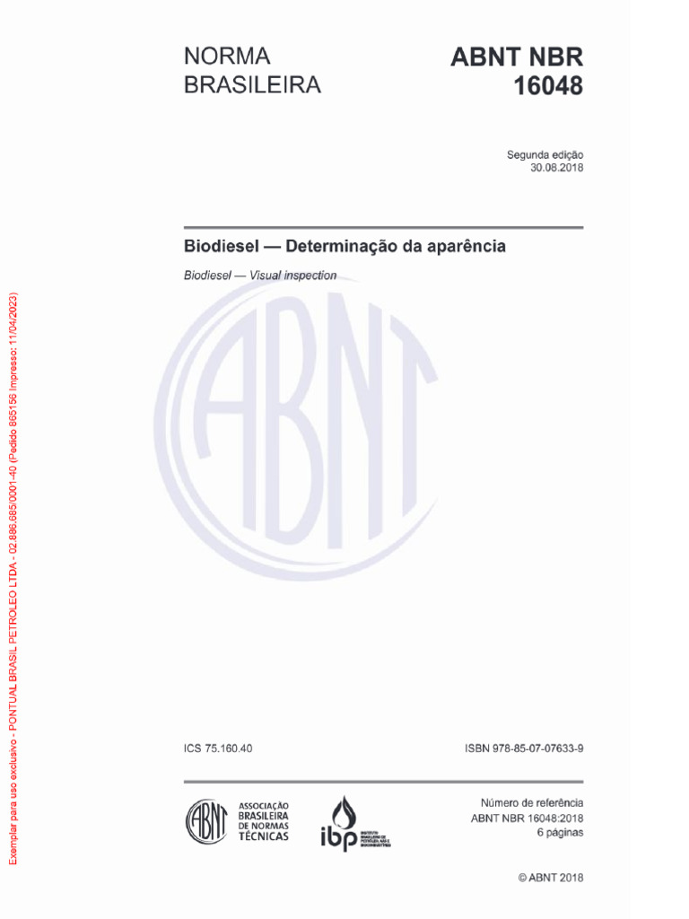 Abnt NBR 16048 - 2018 | PDF