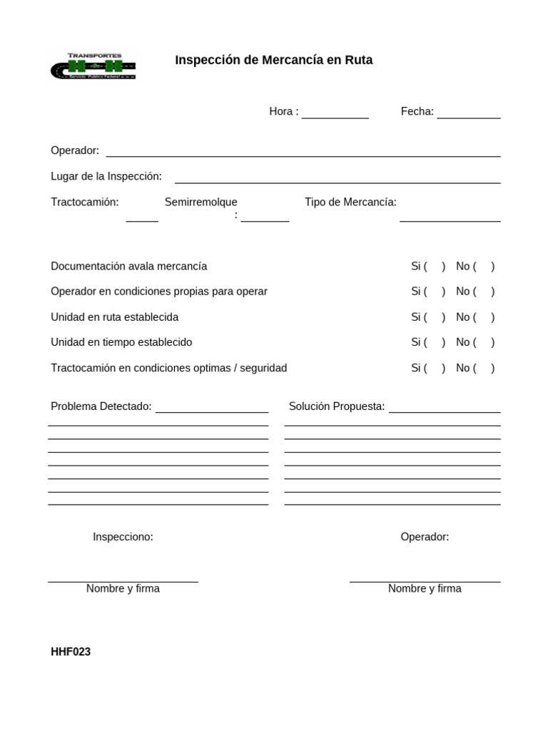 Inspección de Mercancía en Ruta | PDF