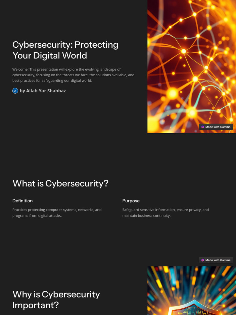 Cybersecurity: Safeguarding Your Digital World | PDF | Security ...