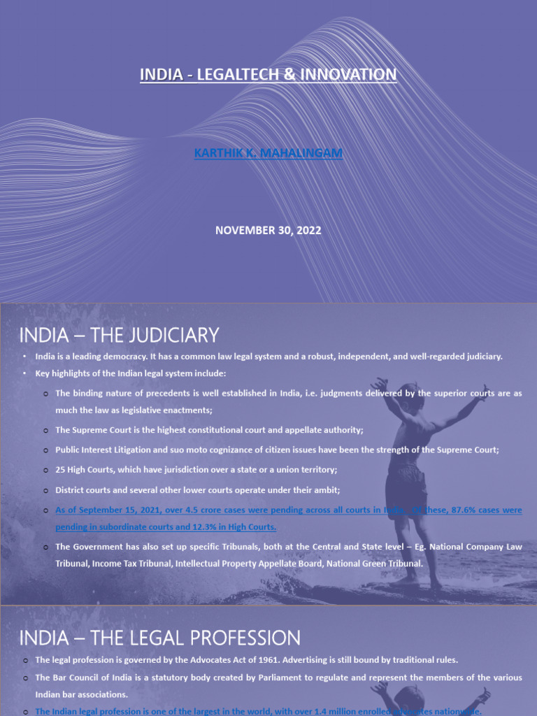 Evaluating India's LegalTech Landscape | PDF | Supreme Courts | Tribunal