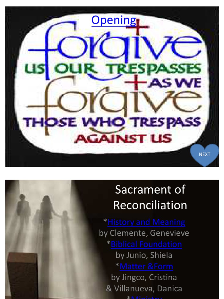 Understanding the Sacrament of Reconciliation | PDF | Penance ...