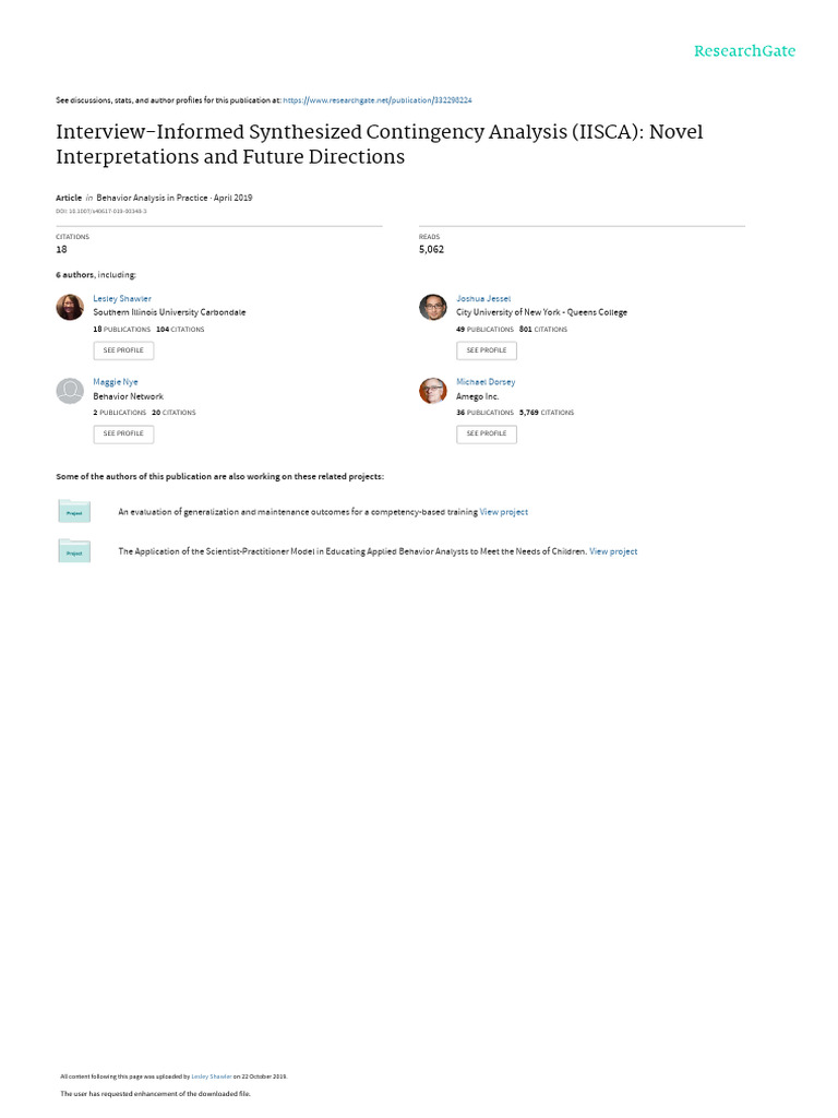 IISCA: Future Directions and Insights | PDF | Autism Spectrum | Mental ...