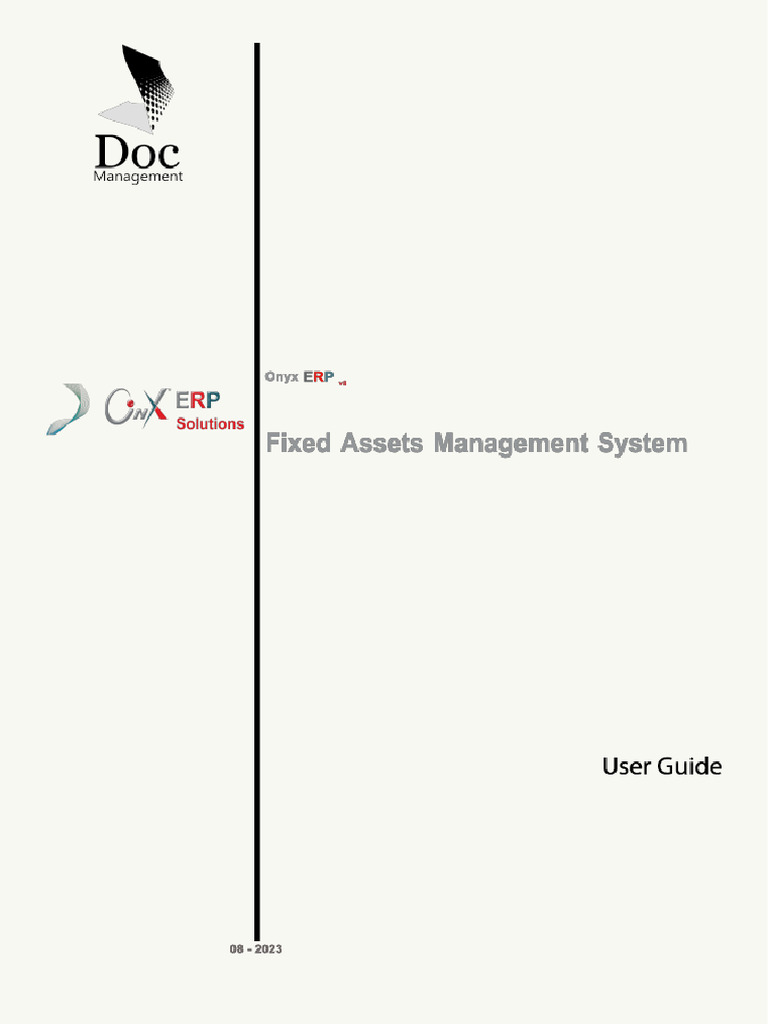 Fixed Assets Guide Onyx ERP | PDF | Depreciation | Debits And Credits
