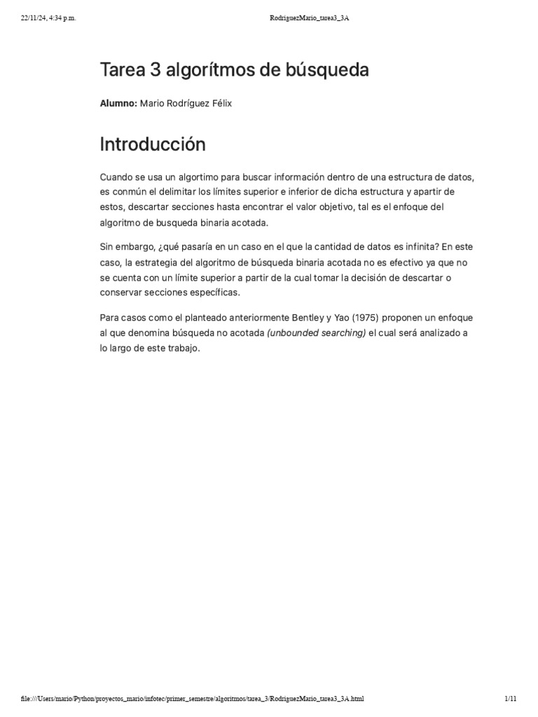 Búsqueda No Acotada en Algoritmos | PDF | Algoritmos | Ciencias de la ...