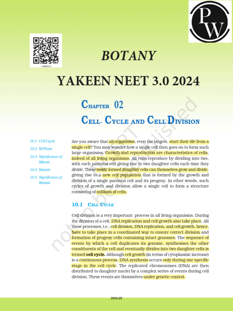66b086cb07025ef491dcfcb5 - ## - Cell Cycle and Cell Division Annotated ...
