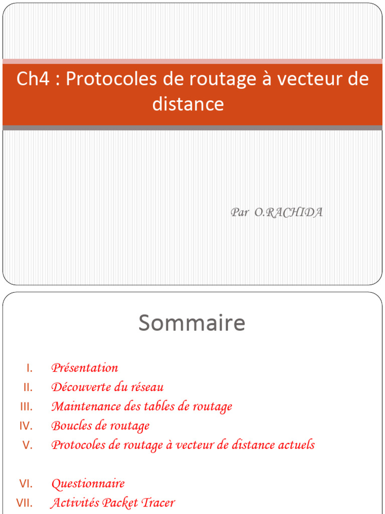 Protocoles de routage à vecteur de distance | PDF | Routage | Adresse IP