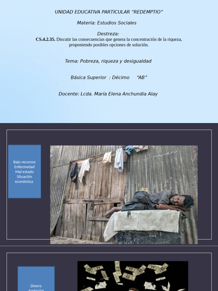 Pobreza, Riqueza y Desigualdad | PDF | Desigualdad social ...
