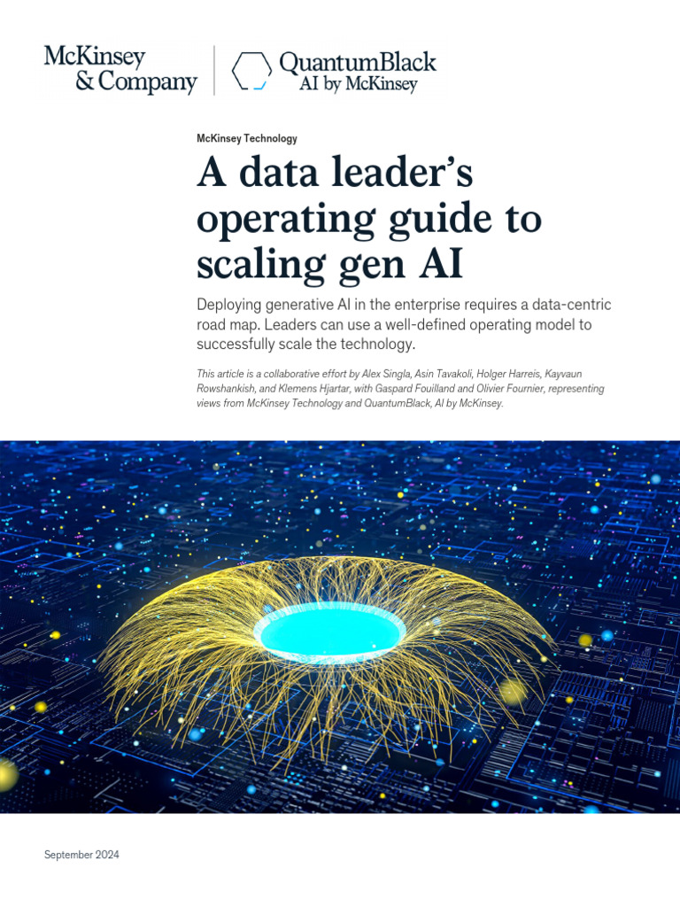 A Data Leaders Operating Guide To Scaling Gen Ai Final | PDF ...