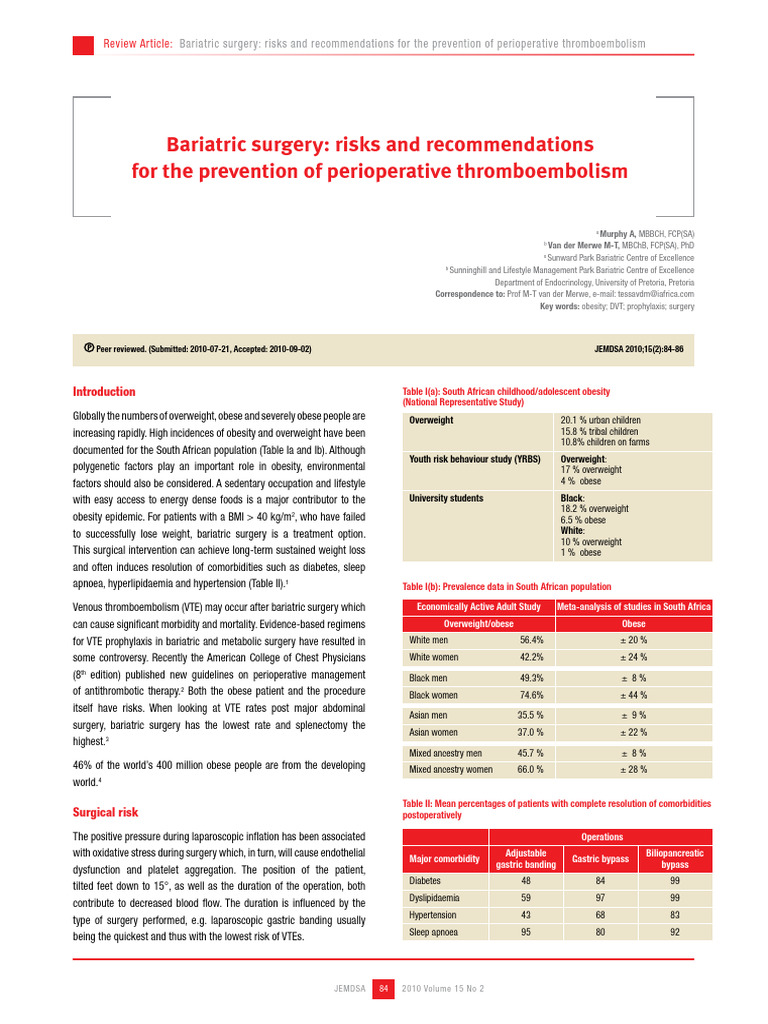 Murphy_Bariatric(2010) | PDF | Bariatric Surgery | Obesity