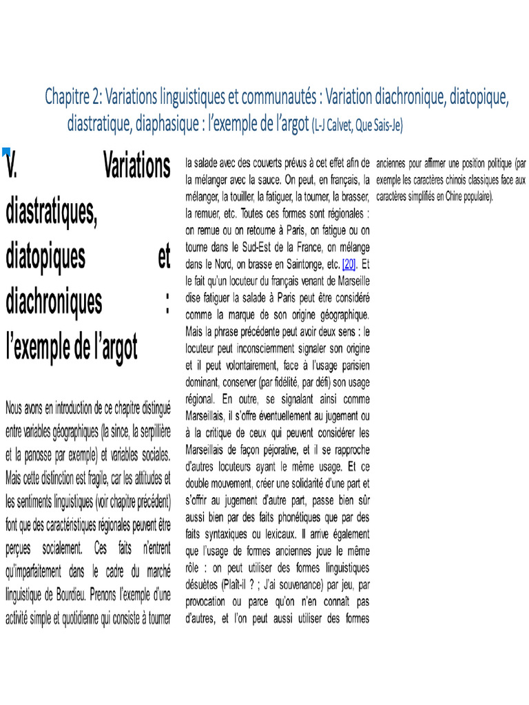 Variations linguistiques et identité sociale | PDF | Sociolinguistique ...