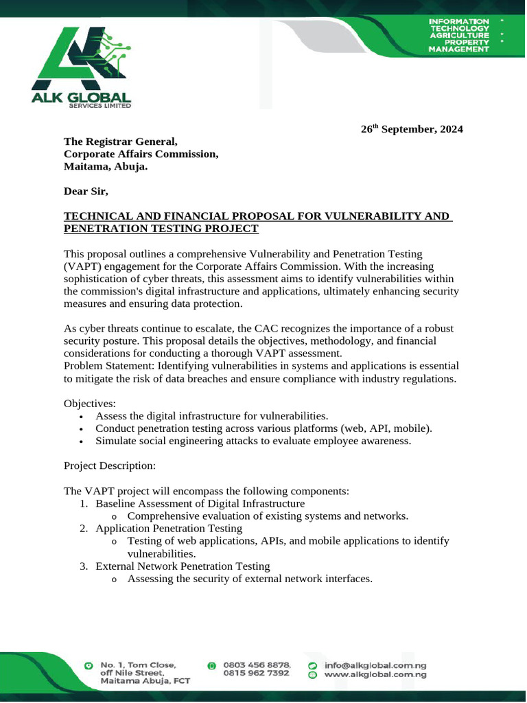 VAPT Proposal for CAC Security Enhancement | PDF | Penetration Test ...