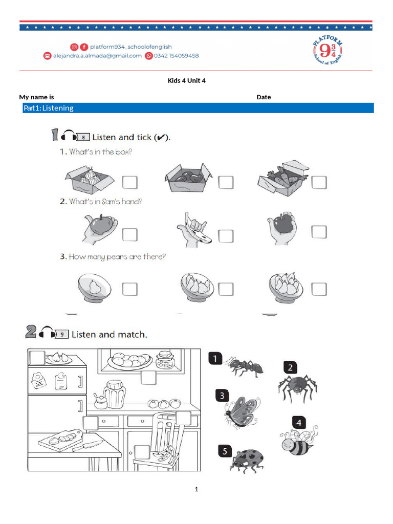 Kids 4 Test 4 | PDF