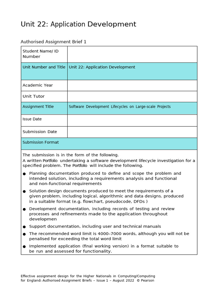 Unit22 App Development With Criteria 1 | PDF | Software Development ...