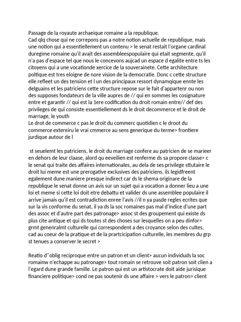 Transition de la royauté à la République romaine | PDF | Sciences ...