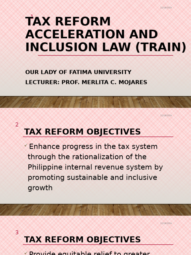 TRAIN Law: Philippine Income Tax Reform | PDF | Taxes | Income Tax