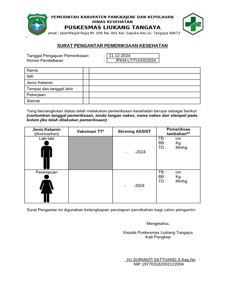 Draf Form Surat Pengantar | PDF
