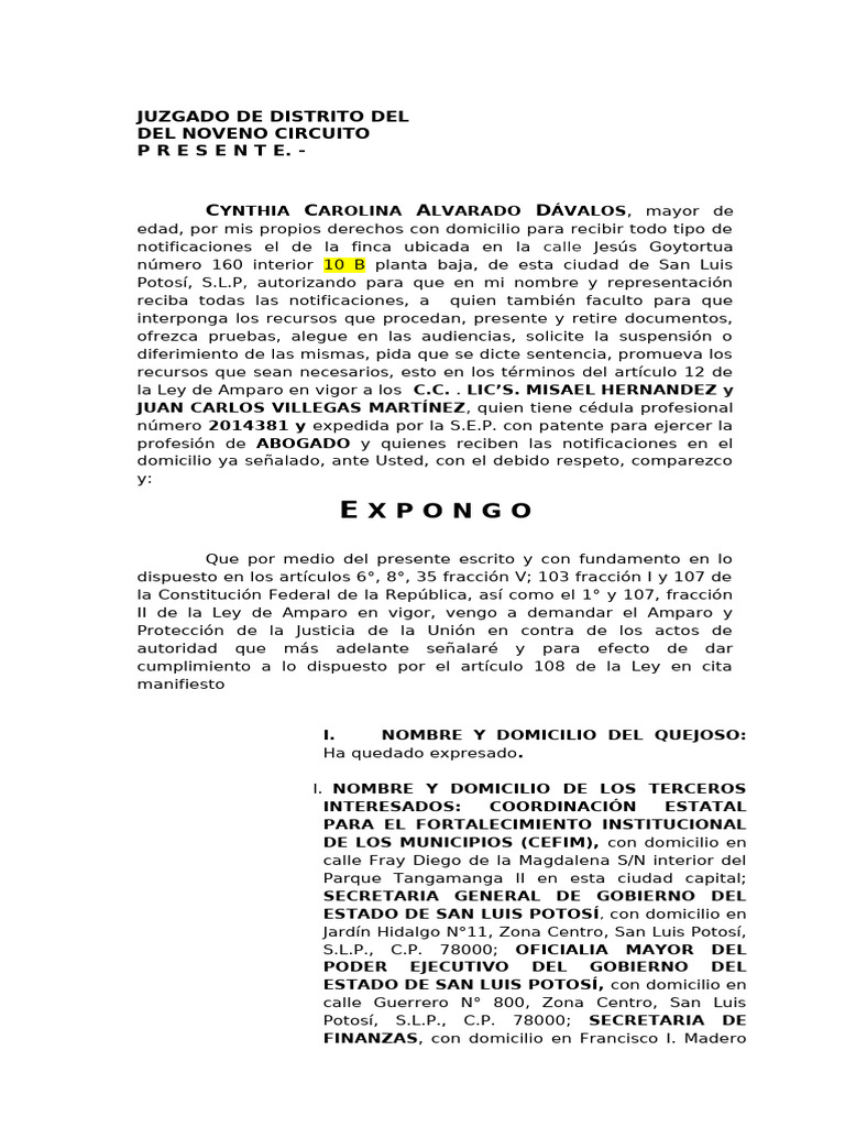 Amparo por omisión en juicio laboral | PDF | Caso de ley | Debido al ...