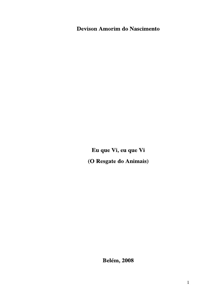 Livro - Eu Que Vi, Eu Que Vi | PDF