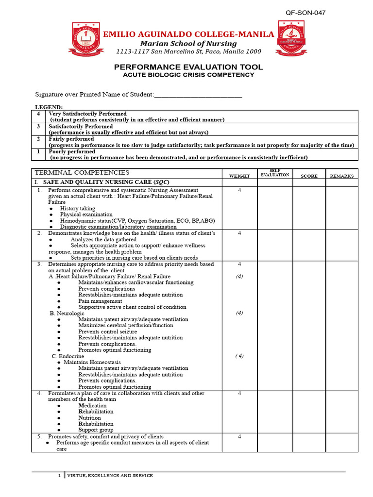 QF-SON-047 - Summary Performance Achieving Acute Biologic Crisis ...