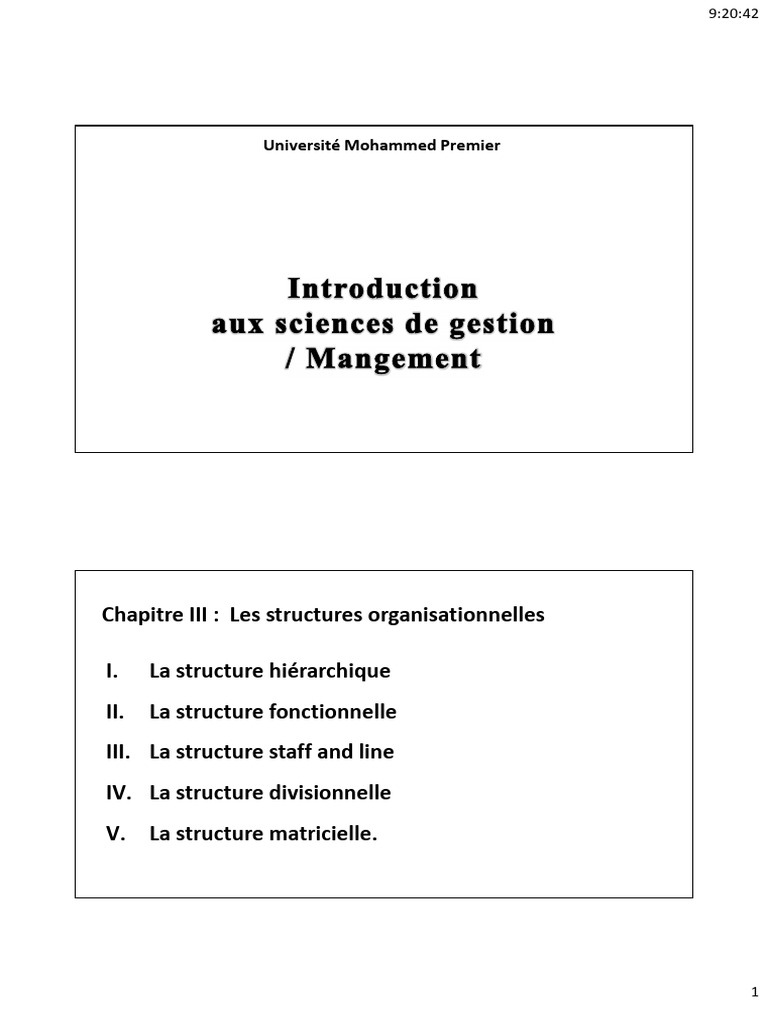 Types de structures organisationnelles | PDF | Business | Gestion des ...