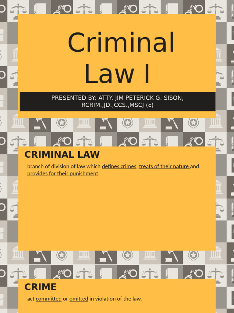 Overview of Criminal Law Principles | PDF | Crimes | Crime & Violence