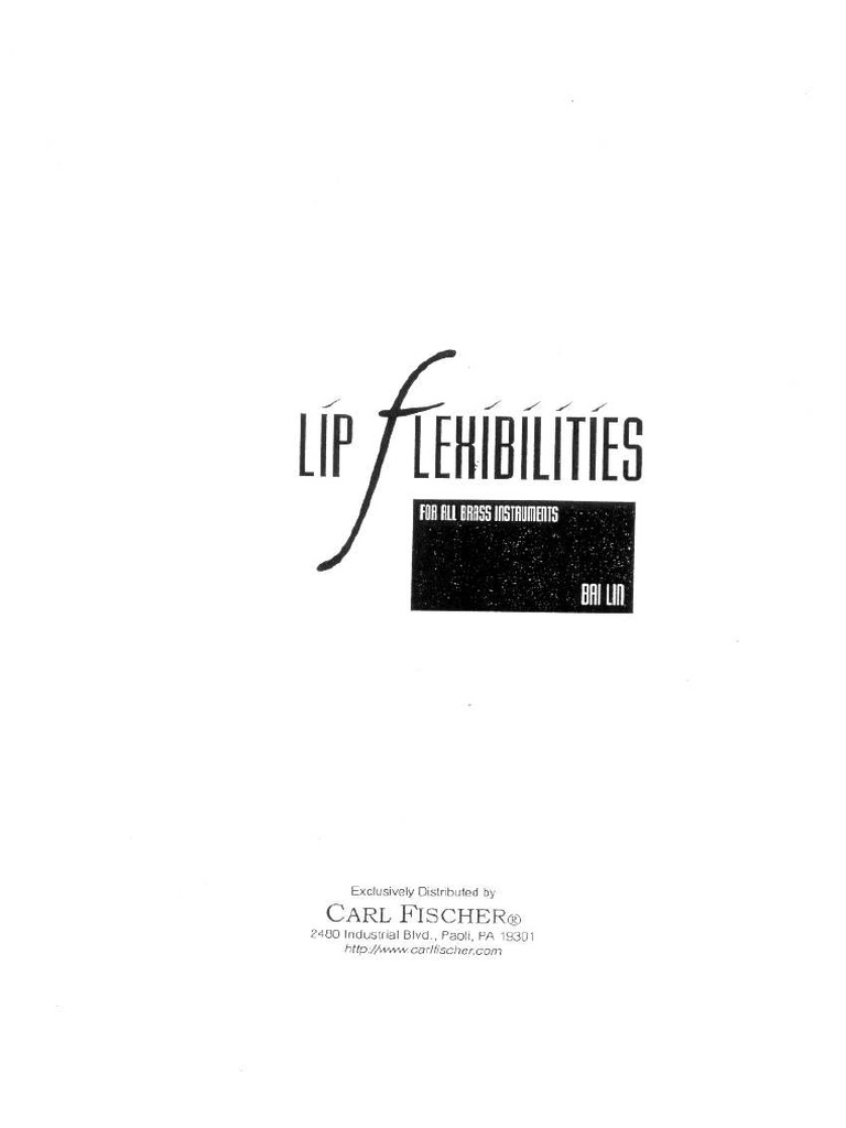 Flexibilidades Labiales de Bai Lin | PDF
