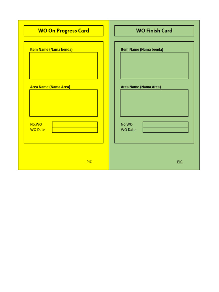 WO Card | PDF