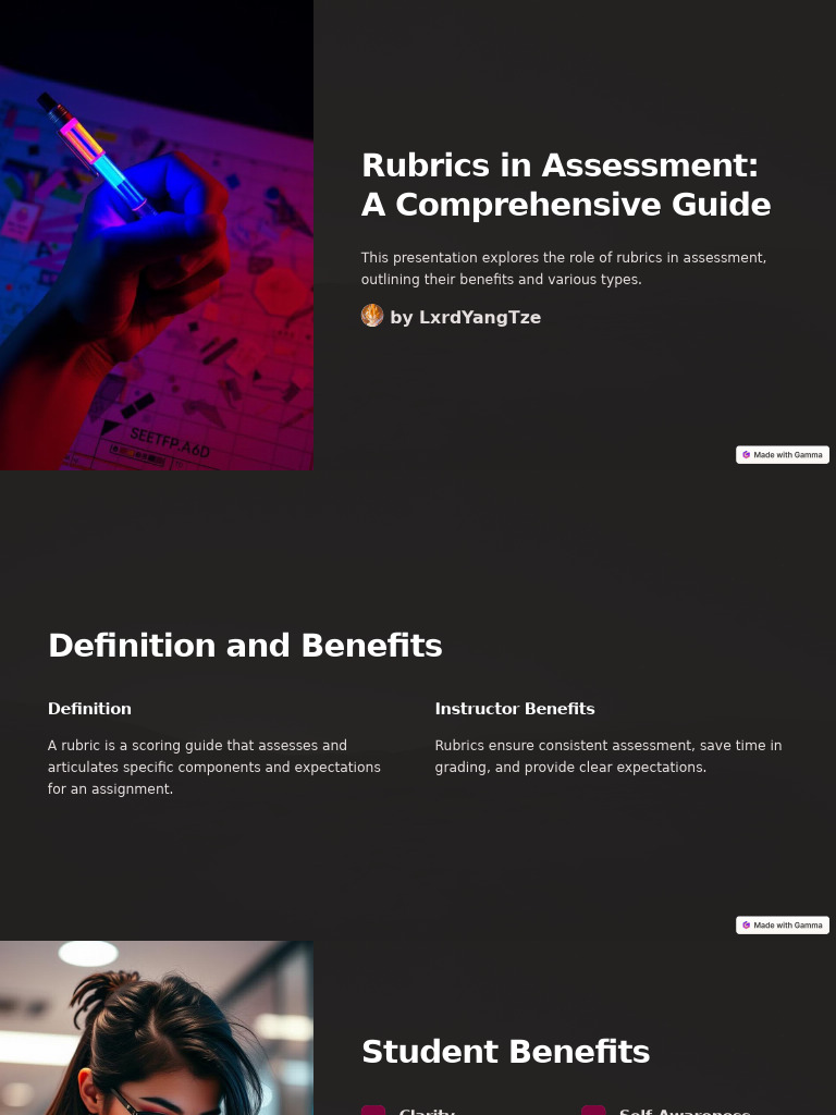Rubrics in Assessment: A Guide | PDF | Rubric (Academic) | Educational ...