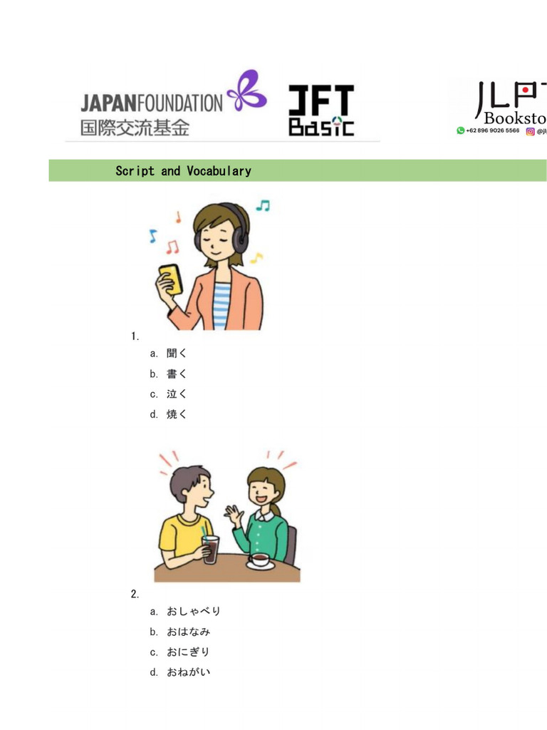 Soal JFT Basic Level Intermediate 7 (1) - 231201 - 160641 | PDF