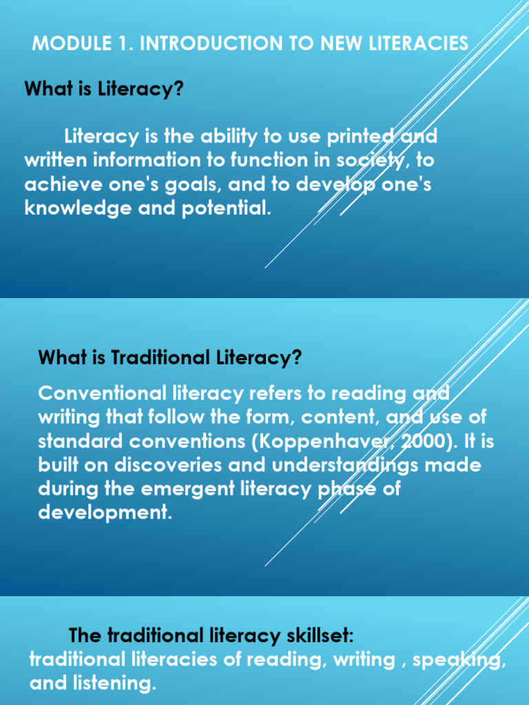 Understanding New Literacies in Education | PDF | Literacy | Thought