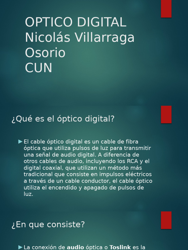 OPTICO DIGITAL | PDF | Fibra óptica | Óptica