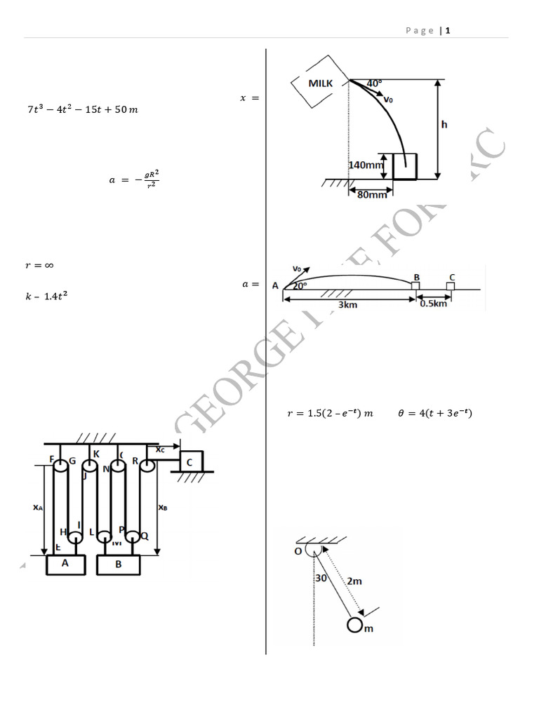 Dynamics Assignment Guide | PDF | Acceleration | Force