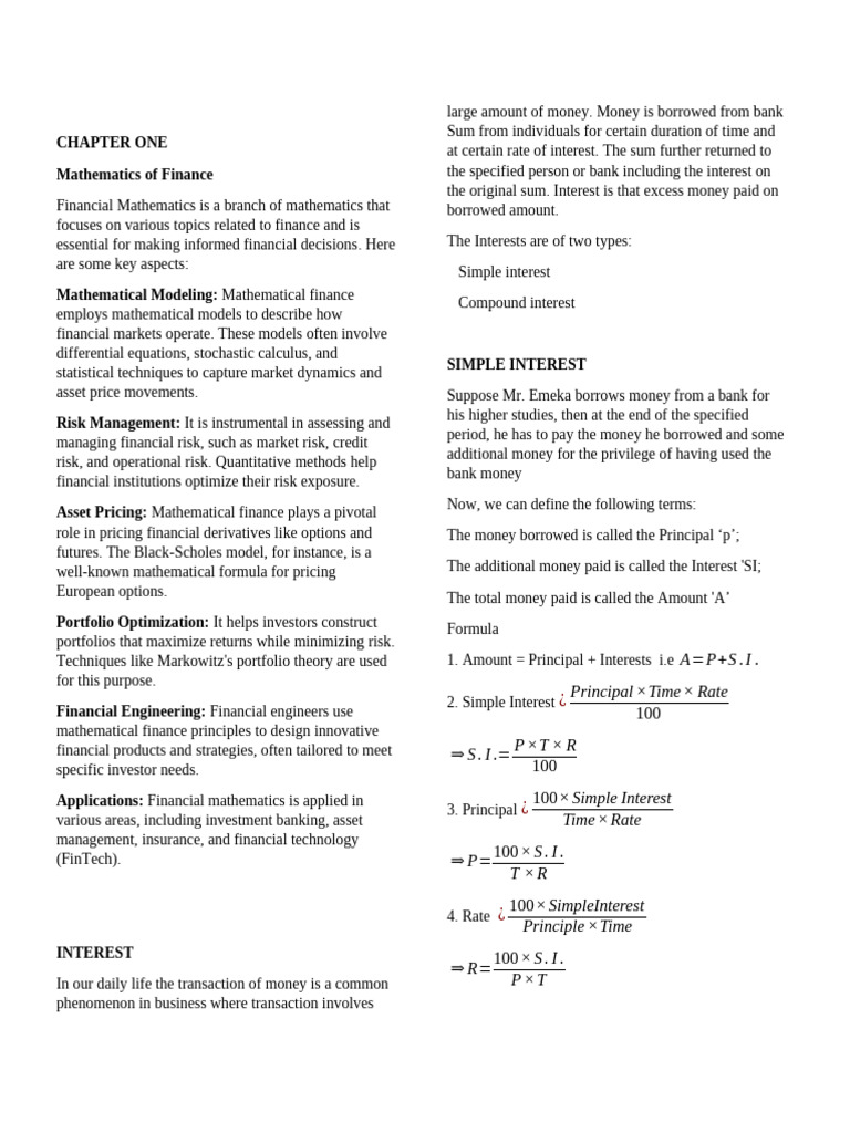 Mat 004B | PDF | Financial Risk | Interest