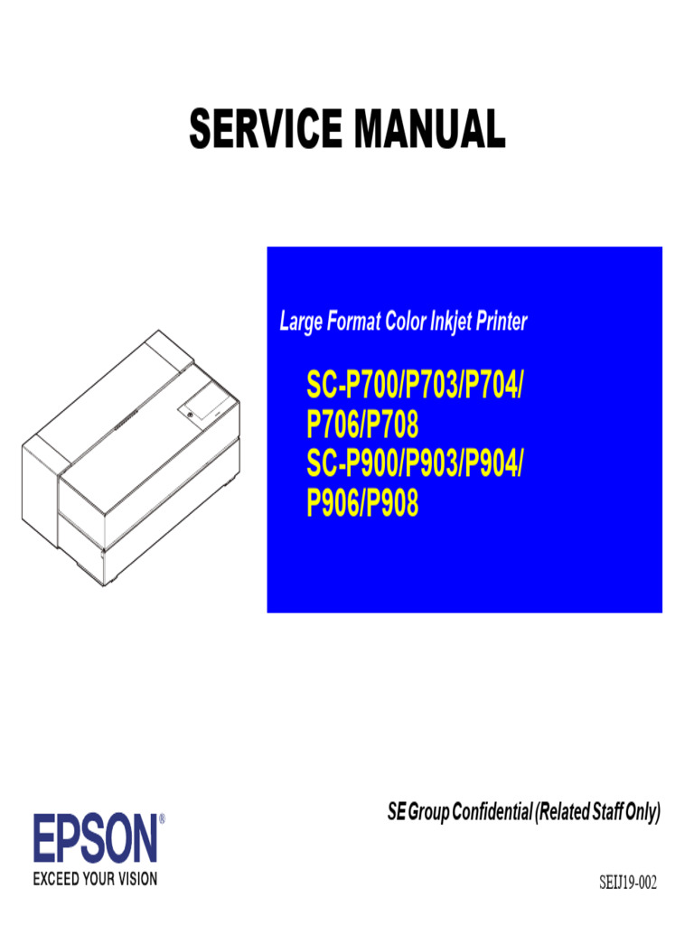Epson Surecolor p700 p703 704 706 p900 p903 p904 p906 Service Manual SM ...