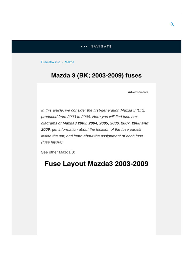 2003 mazda protege cigarette lighter fuse 2002 Proteg5 box diagram How To Replace The Cigarette