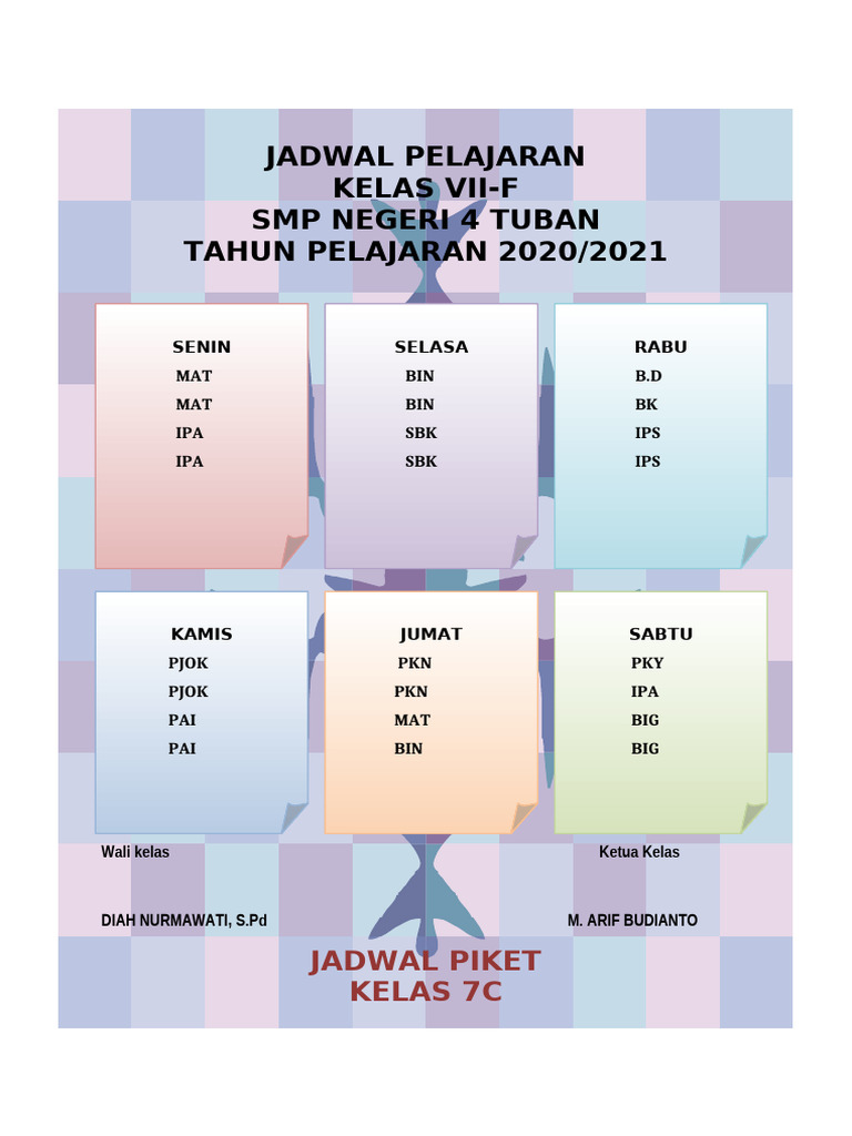 Jadwal Piket 7C | PDF