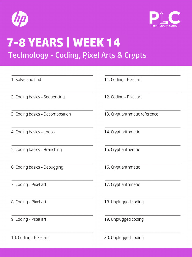 7 8 Week14 Technology Codingpixelarts - Crypts | PDF | Control Flow ...