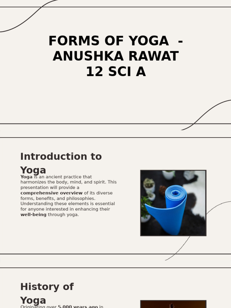 Forms of Yoga Anushka Rawat - 20241026 - 223617 - 0000 | PDF | Yoga | Asana