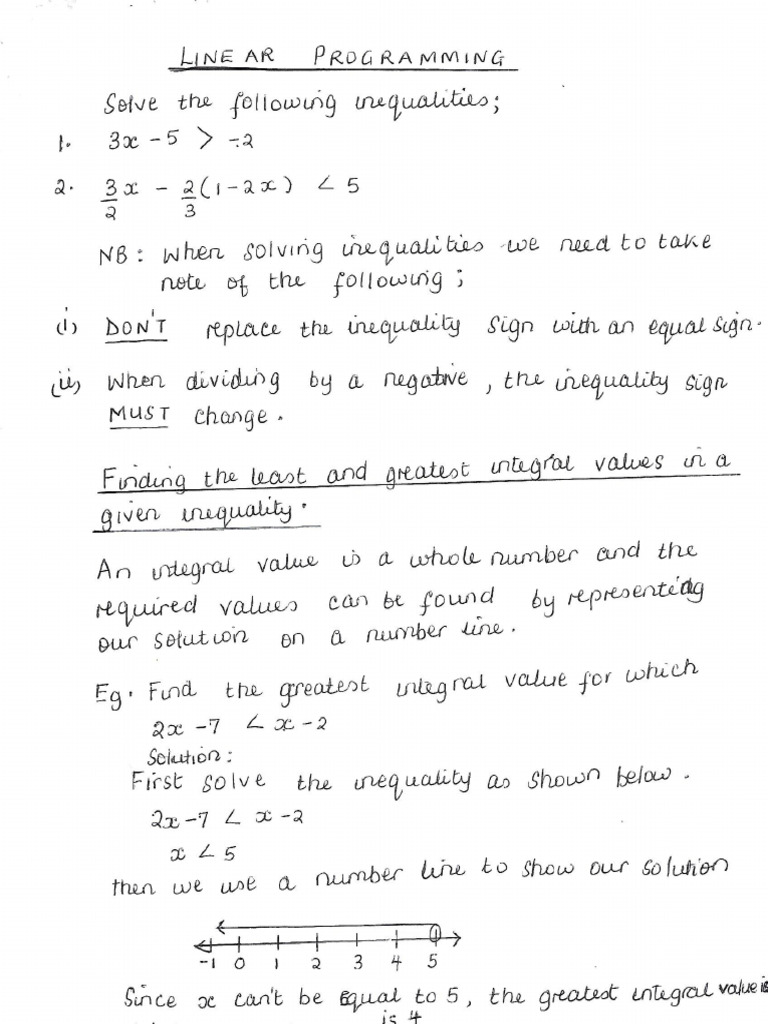 S.4 Maths Linear Programming | PDF