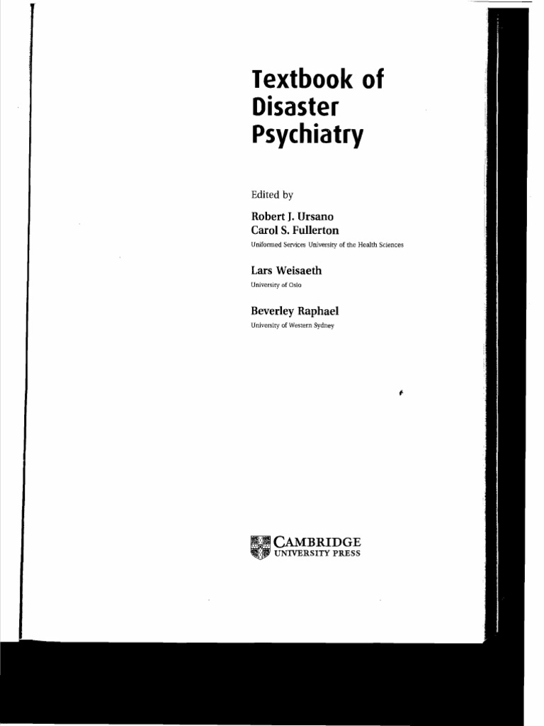 Disaster Mental Health Epidemiology | PDF | Psychological Trauma ...