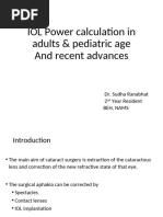 Kane IOL Calculation Formula Overview | PDF | Ophthalmology | Human Eye