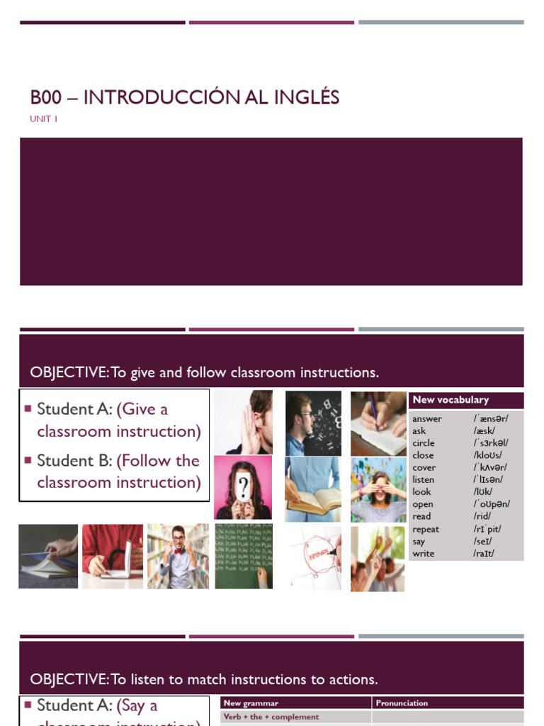 Classroom English Instructions Guide | PDF | Linguistics | Human ...