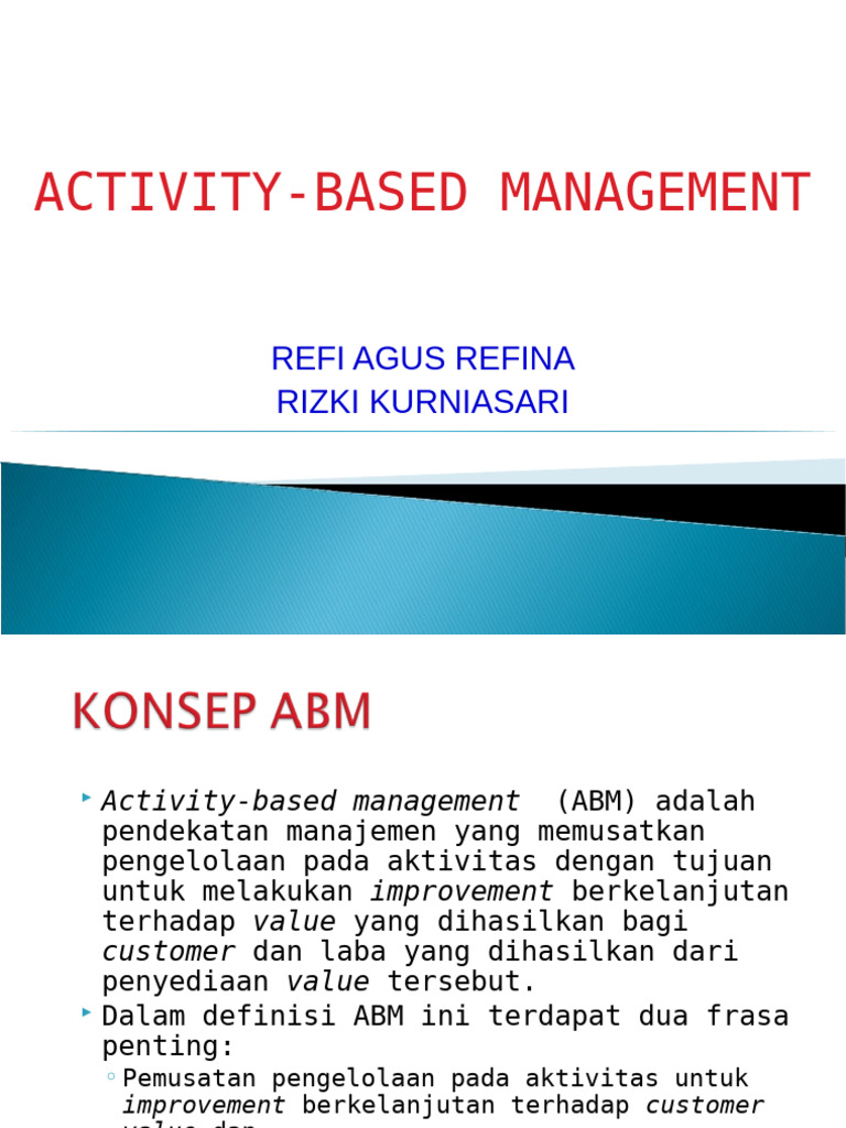 Activity Based Management | PDF
