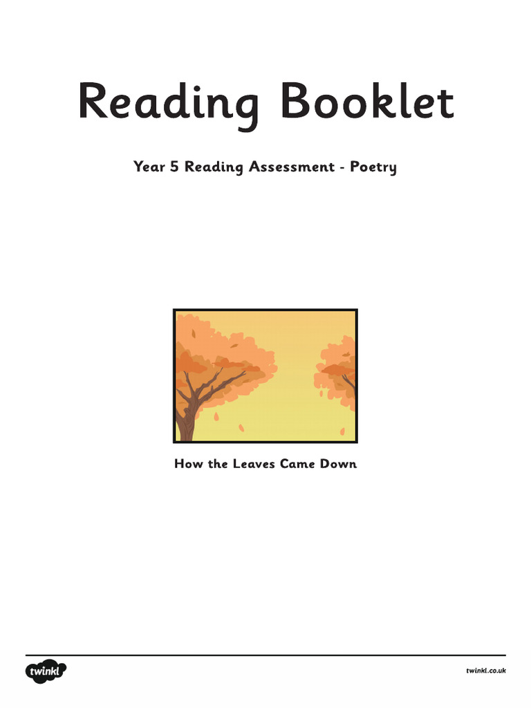 T2 E 1832 Year 5 Reading Assessment Poetry Reading Booklet Term 2 | PDF