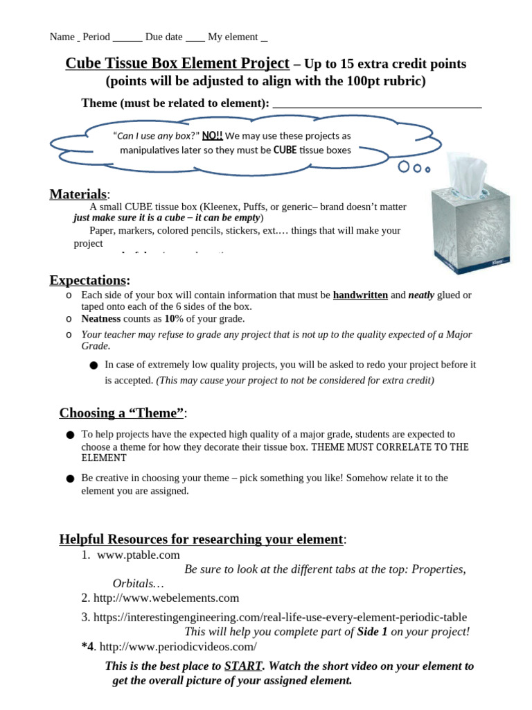 tissue box 23-24 (3) | PDF | Chemical Elements | Electron Configuration
