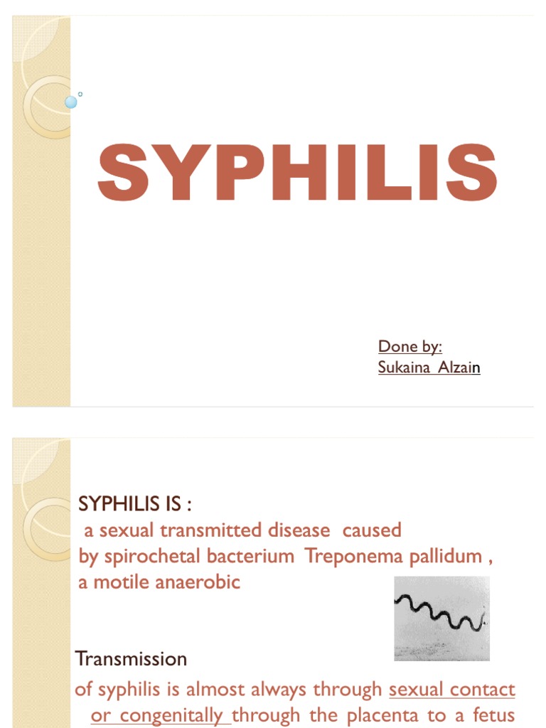 STD - Syphilis | PDF